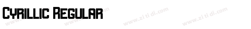 Cyrillic Regular字体转换